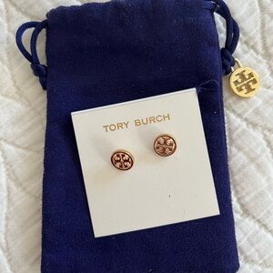 Tory Burch Miller Gold Stud Earrings